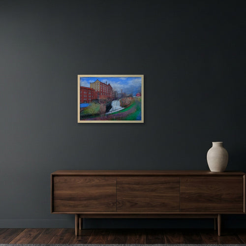 Akerselva — A3 (42×30cm, 17×12") Oak Frame