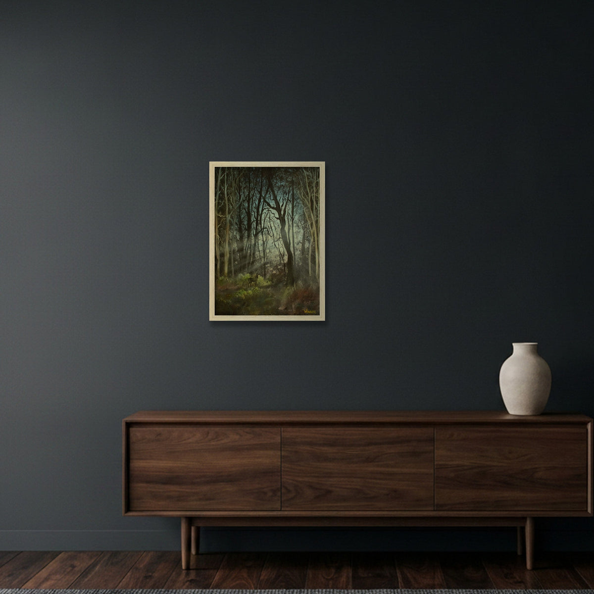 Skogen — A3 (30×42cm, 12×17") Oak Frame